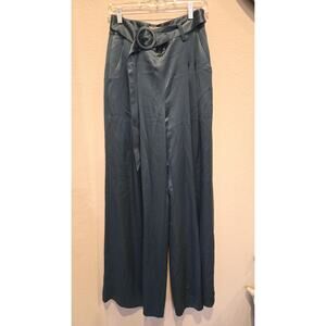 Cinq à Sept Women's Silk Wide-Leg Pants Blue Size 4 Formal